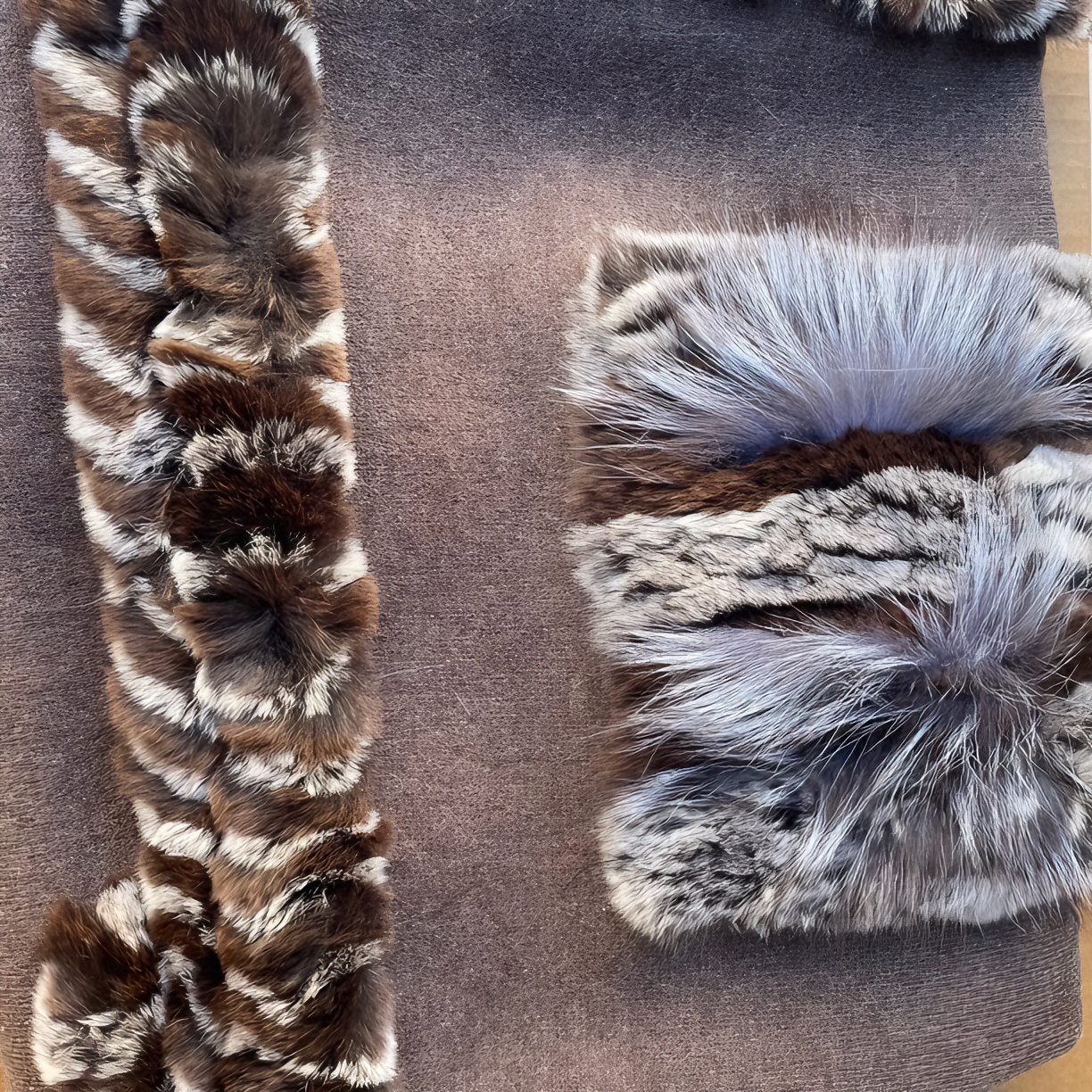 兔毛配银狐毛披肩冬季气质时尚