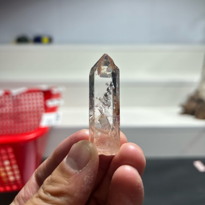 油胆骸骨原石高频骨干水晶矿物标本石摆件