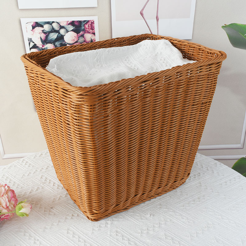 仿藤编织脏衣篓浴室家用脏衣服收纳筐酒店洗衣篮子大防水