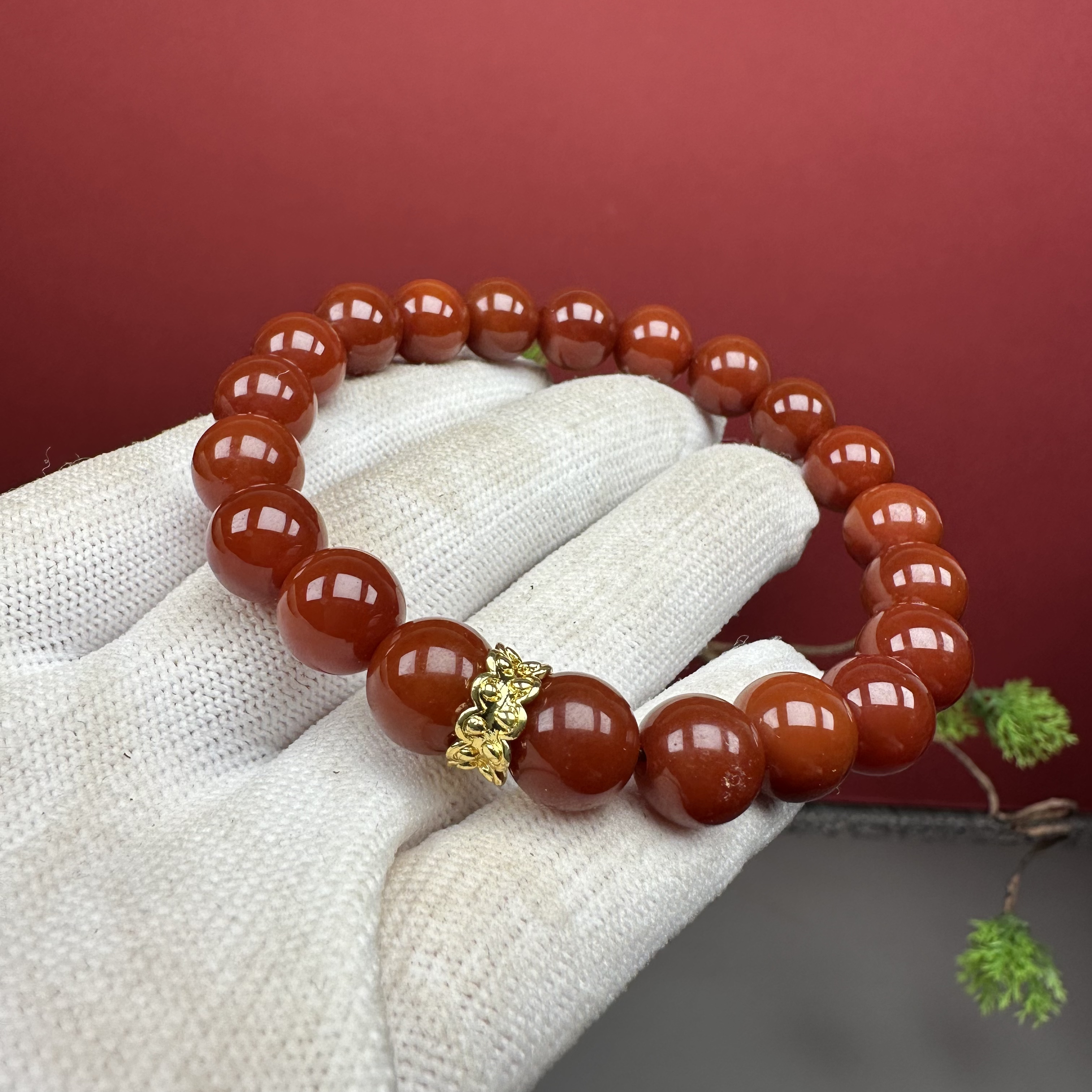 10mm红玛瑙手串男女同款