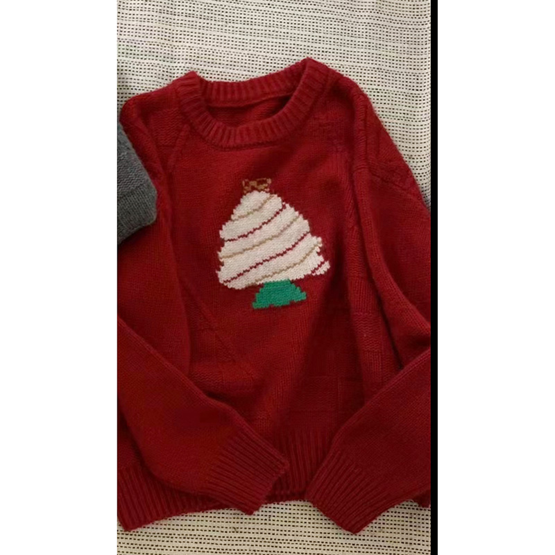 【破价款】醒妈家女童圣诞毛衣中大童新年红色毛衣