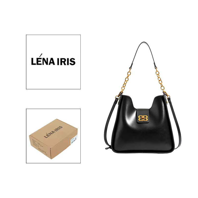 164【带礼盒】LÉNA IRIS百搭轻奢时尚女士包小众简约气质单肩斜跨包