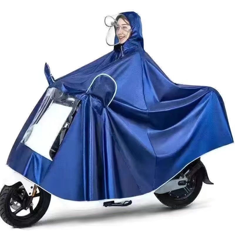 加大雨衣电动车雨披电瓶车摩托车加厚加大单人双人女款雨衣