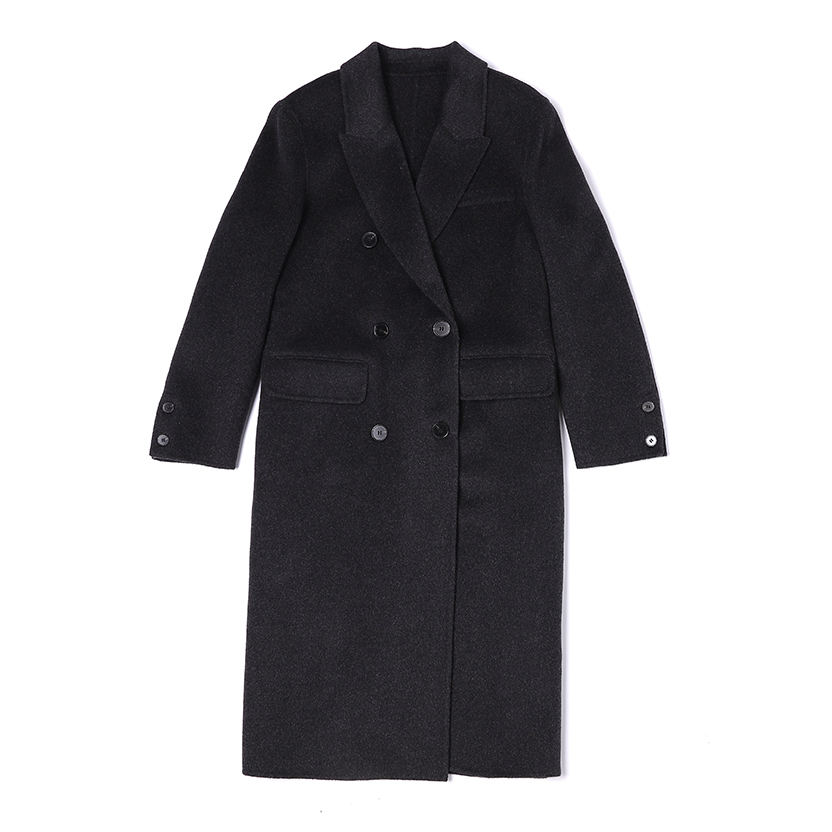【子溪说衣】高端软糯双排扣羊毛大衣 HZWW-23330