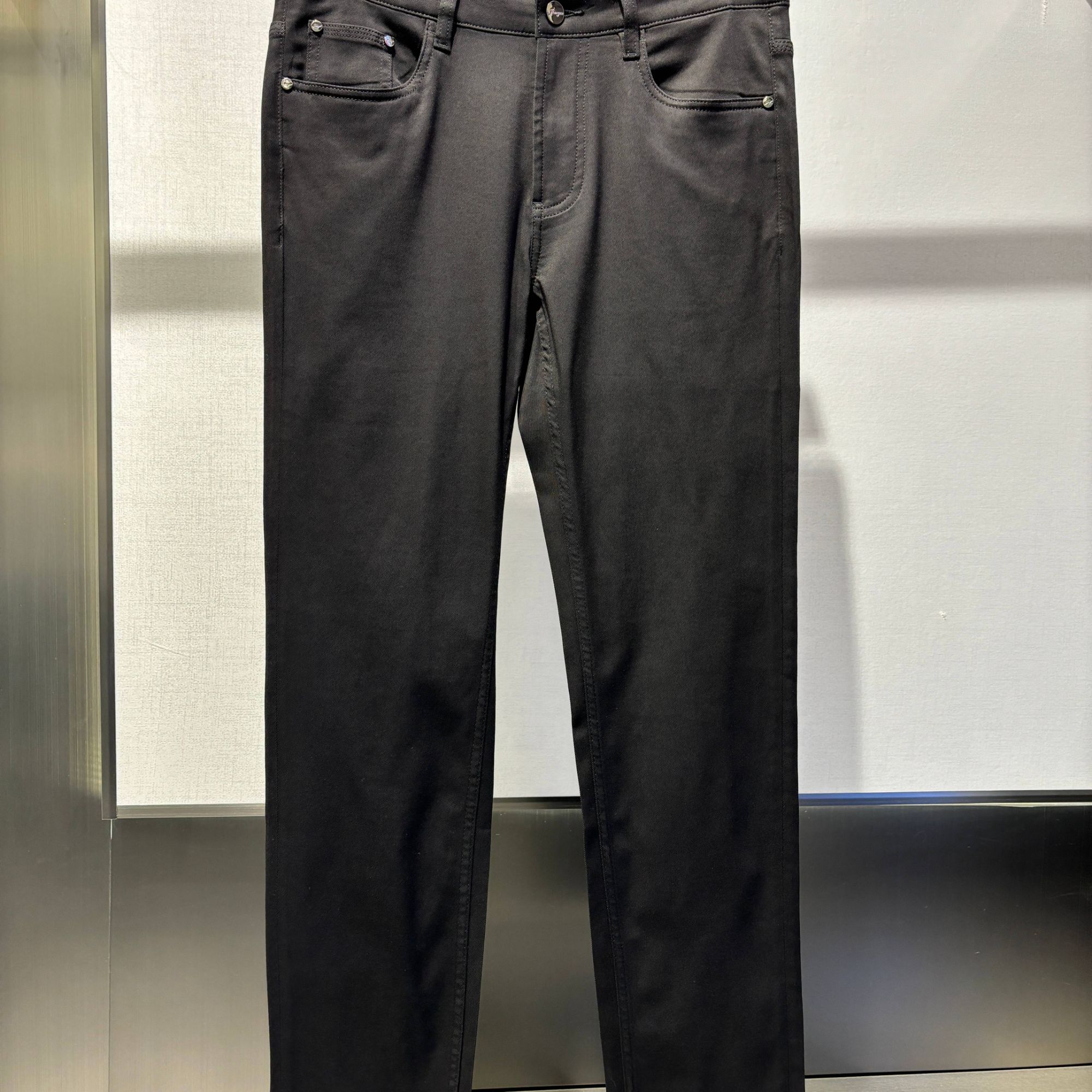 jianyueZhuyi男士牛仔裤时尚百搭黑色弹力休闲裤