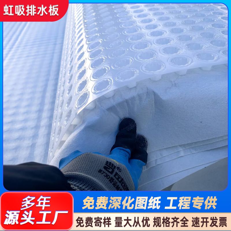 虹吸排水板 塑料板材 高分子防护异型片凹凸板零坡度排水