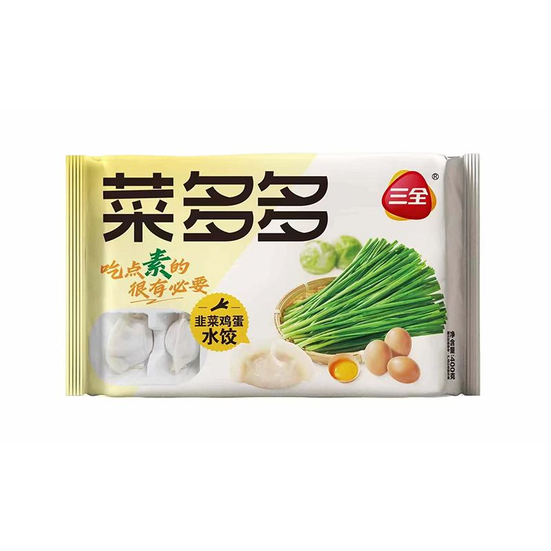 三全菜多多韭菜鸡蛋水饺400g/袋 半成品方便速食可蒸可煎饺子