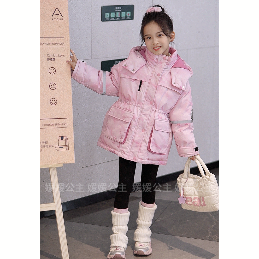 媛媛公主FL【品质与第一批不同】媛女童90白鸭绒羽绒服14215S011