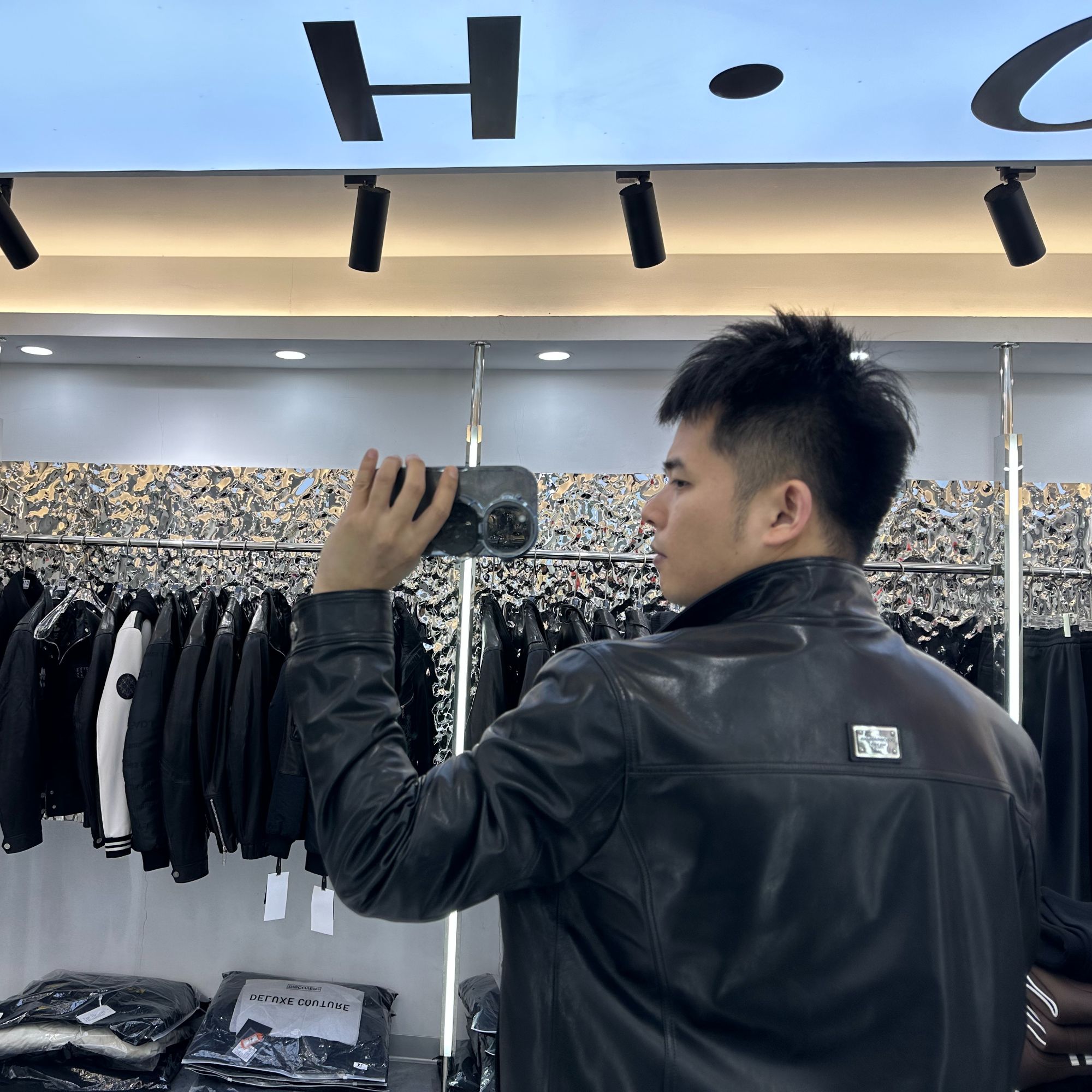 真皮皮衣内里加棉山羊皮夹克男士