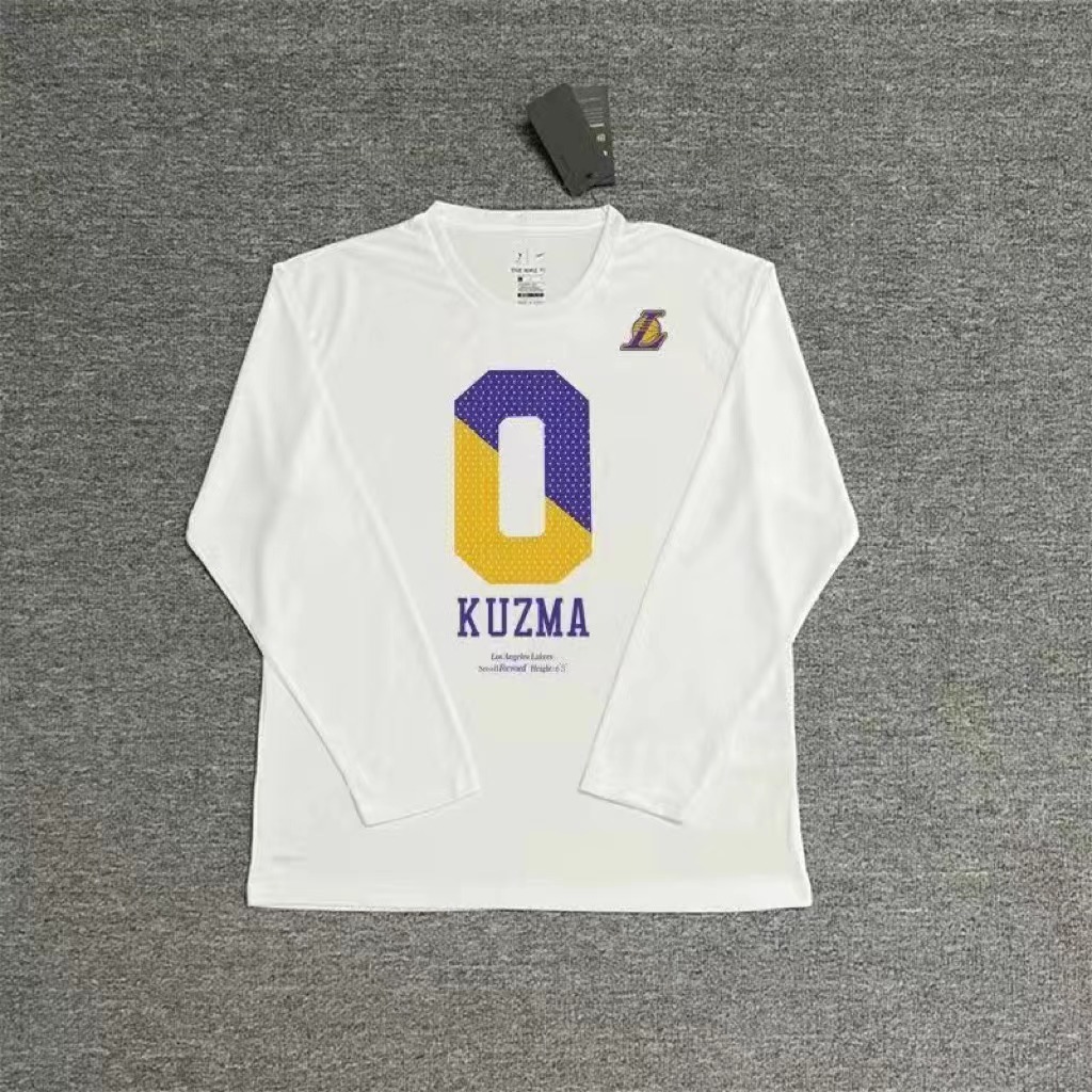 湖人詹姆斯投篮服长袖浓眉库兹马科比训练短袖美式秋冬速干运动服
