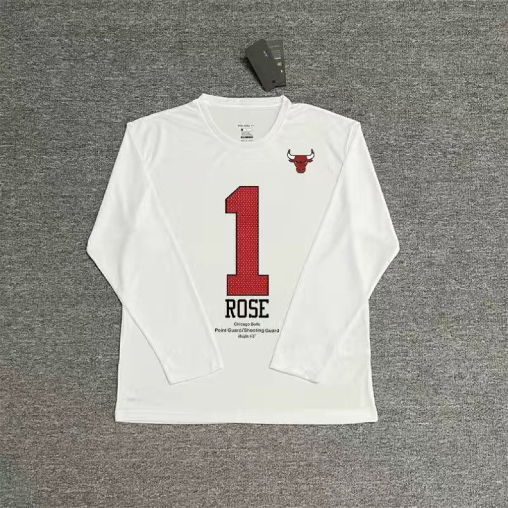 罗斯投篮服长袖公牛尼克斯灰熊帮主训练短袖美式T恤速干运动服男