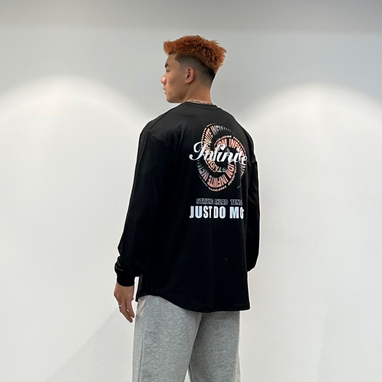 Satjdm美式穿搭T恤长袖投篮服训练服高弹速干上衣健身长袖【无限】