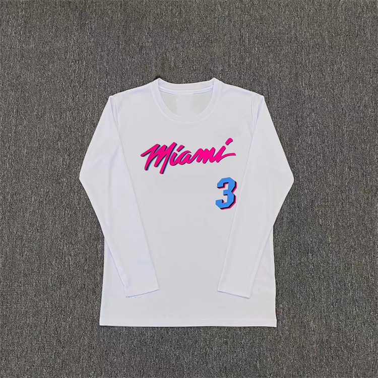 热火韦德詹姆斯球星篮球训练服速干长袖T恤运动投篮出场服健身