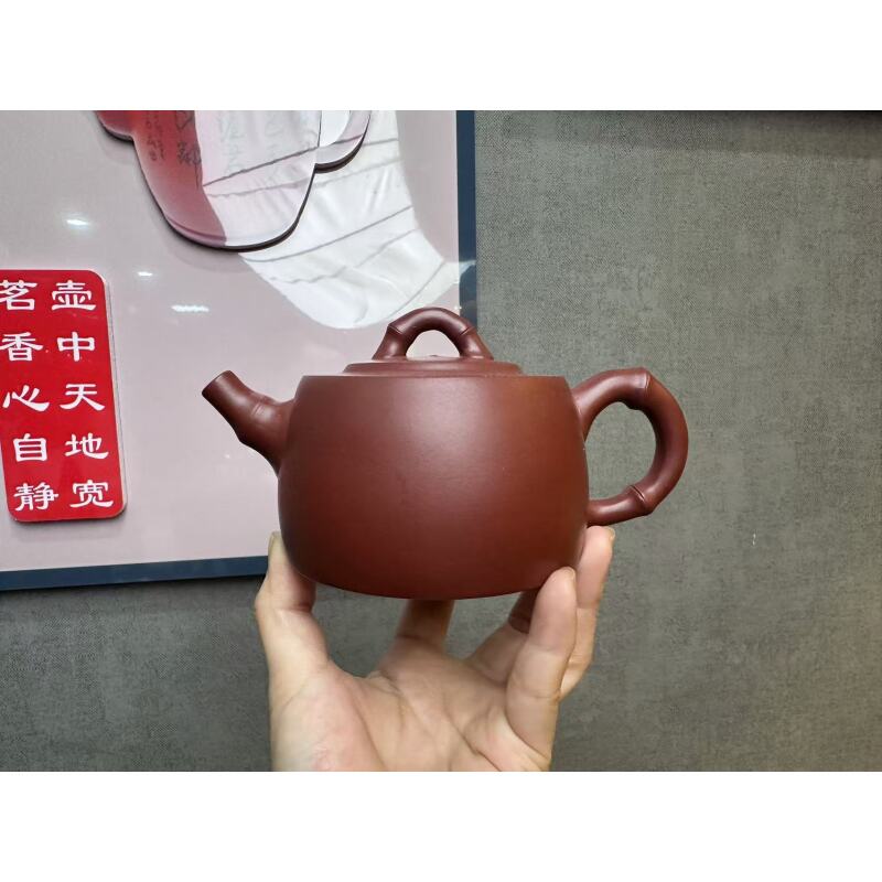 竹段井栏大红袍壶紫砂壶【维】