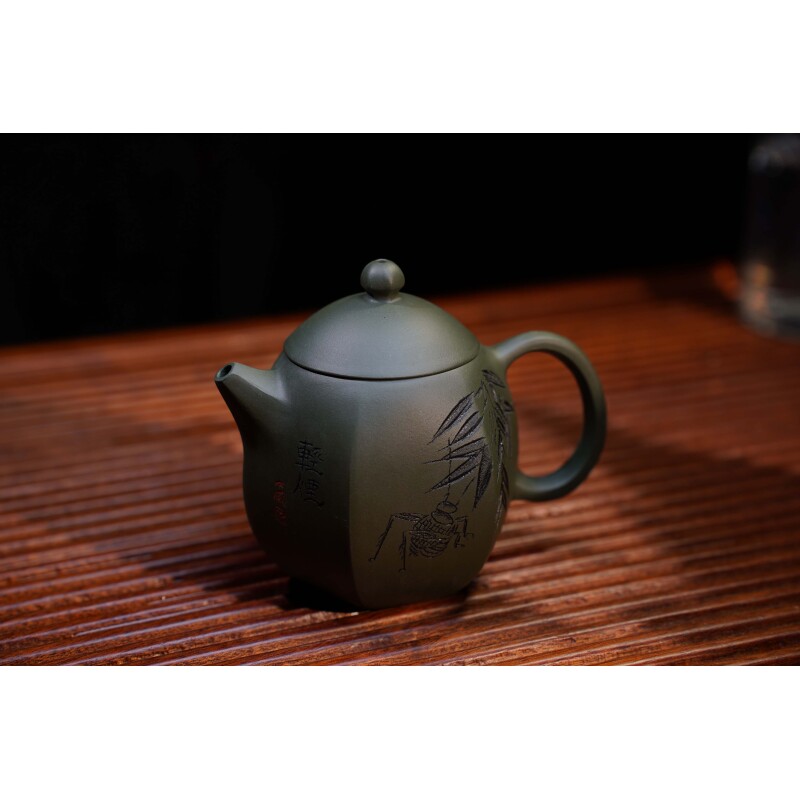 绿泥六方龙蛋壶紫砂壶【维】