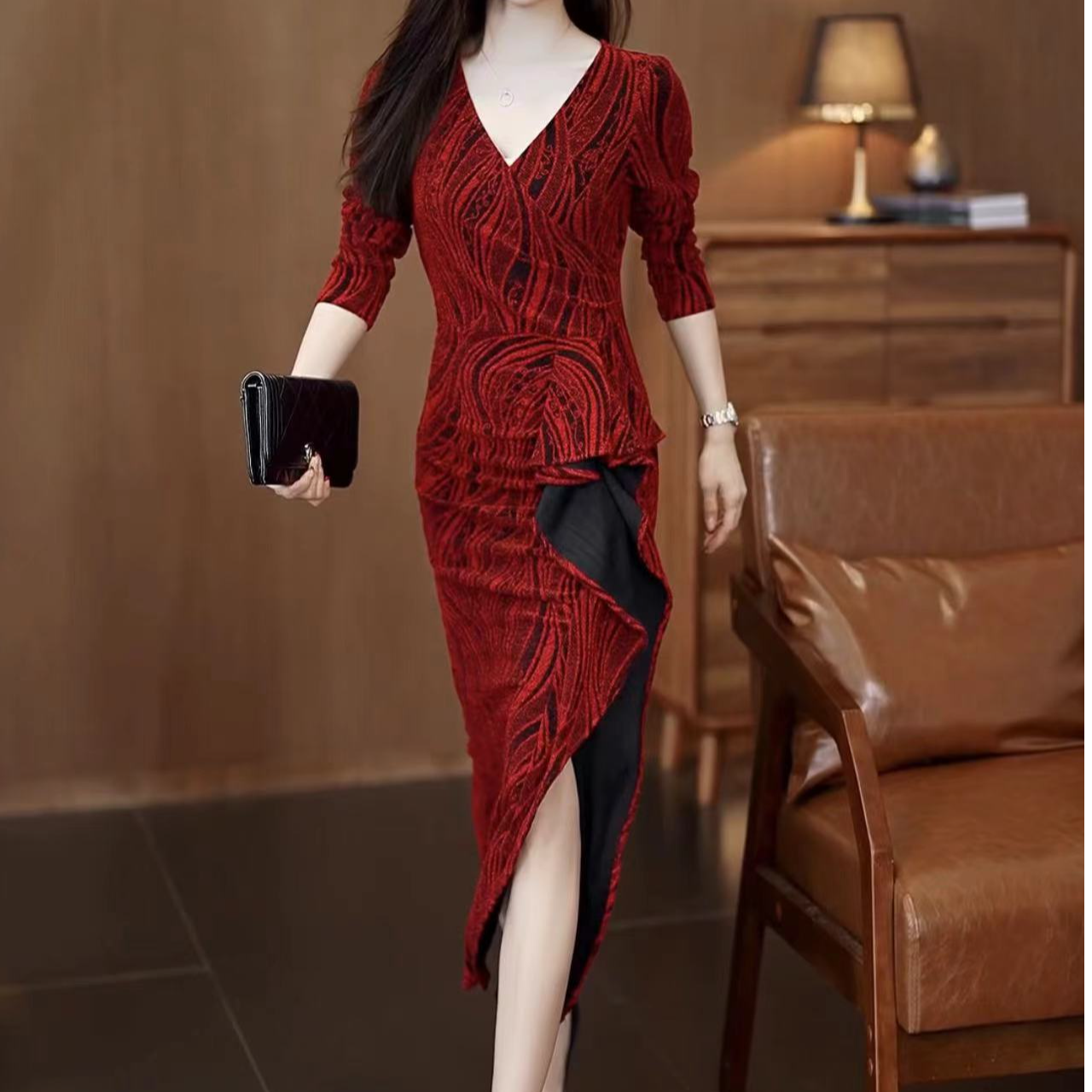 气质显瘦连衣裙显高洋气收腰显高轻奢YF685