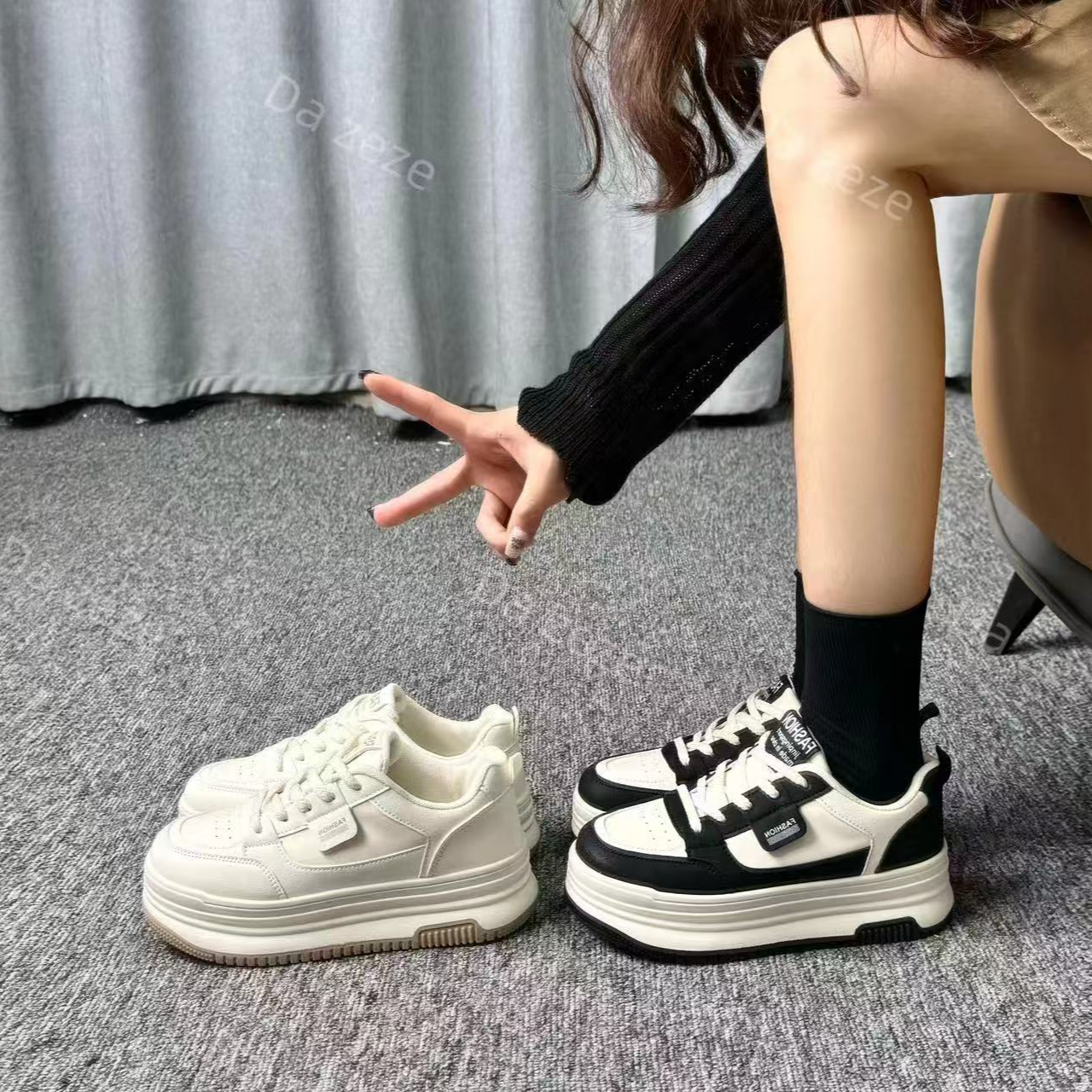 2024新款时尚休闲鞋透气百搭小白鞋女鞋L08