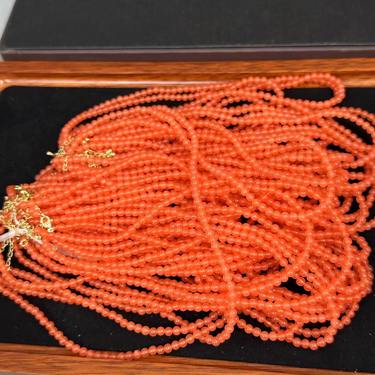 南红樱桃红冰粉项链4m+（单个多样性发货）