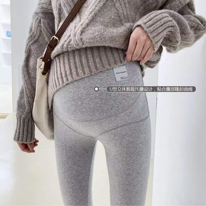 棉孕妇打底裤外穿春秋季新款孕妇裤子高腰托腹九分裤潮妈孕妇装