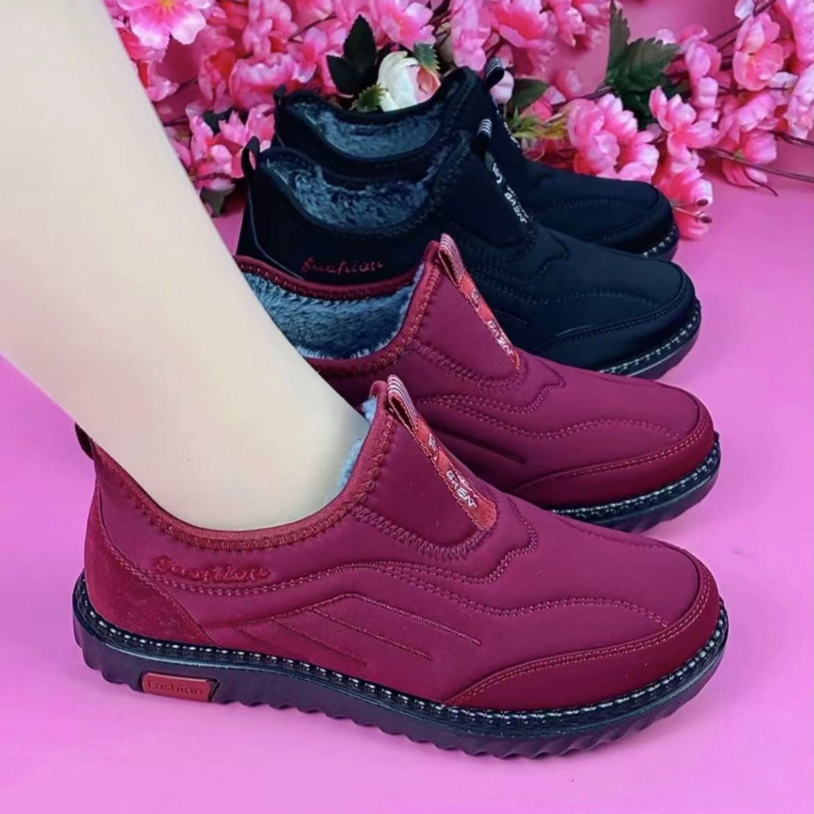 2025新款老北京加棉加厚软底一脚蹬棉鞋～chd-902