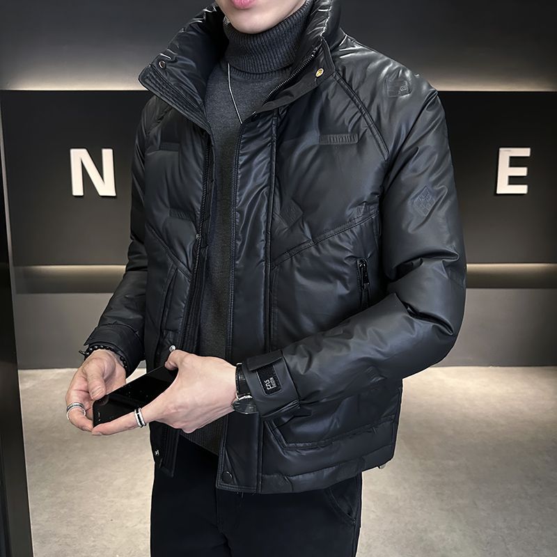 棉服男短款冬季2023年轻熟潮牌痞帅男装轻薄加厚机车外套男士保暖