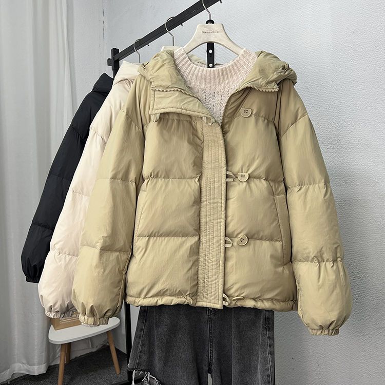 雪中飞爆款2023新款东大门羽绒服女短款连帽休闲保暖白鸭绒小个子