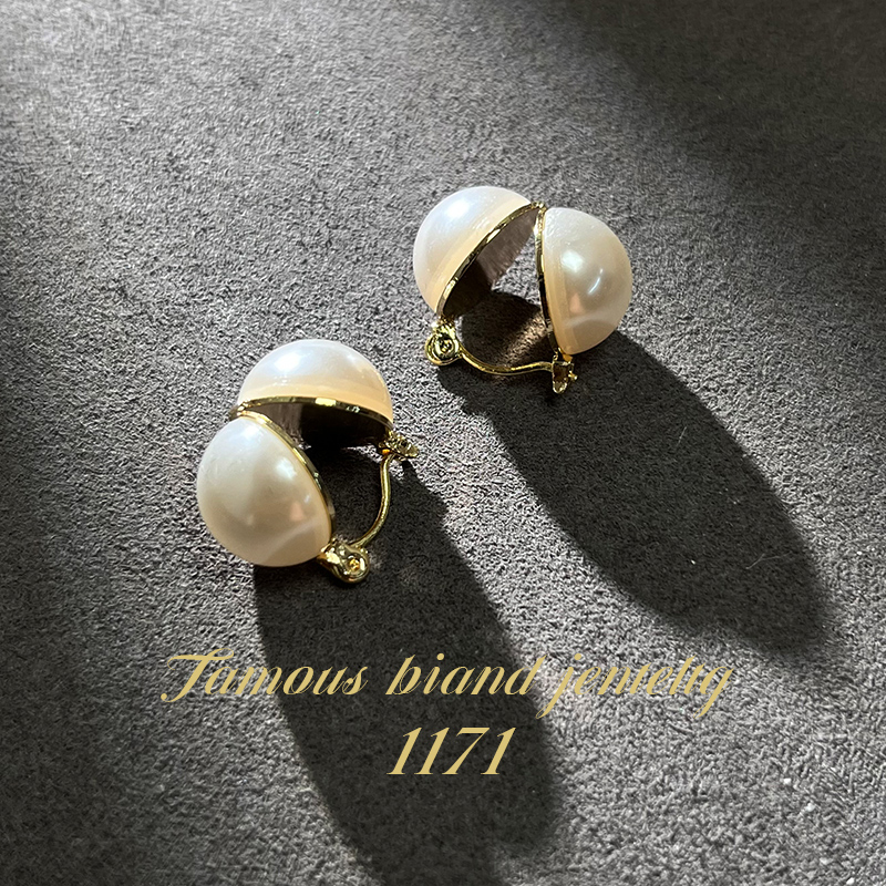 铜合金耳饰 个性设计感珠珠耳扣百搭球球耳钉-1171