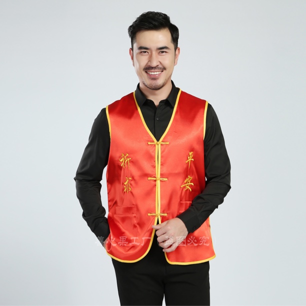 进香服庙服进主佛事用品民族文化中国风抬神游街马甲马甲