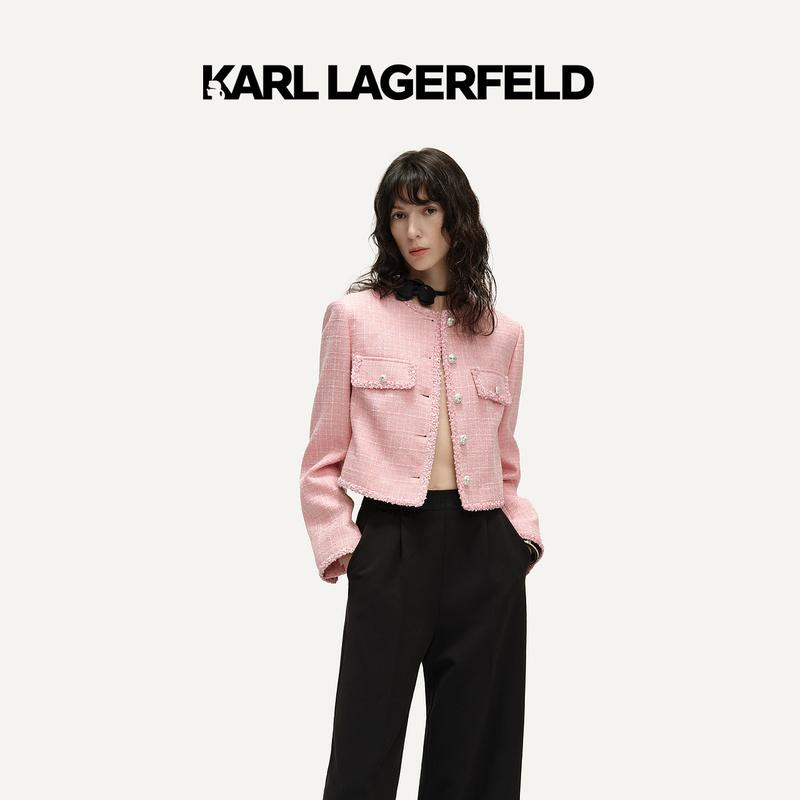 【晨粉专享价】KARL LAGERFELD2024早春新款小香风外套241L1405