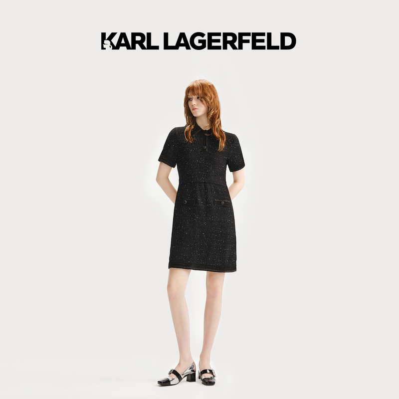 【星线好物】KARL LAGERFELD卡尔拉格斐短袖连衣裙老佛爷236L1330