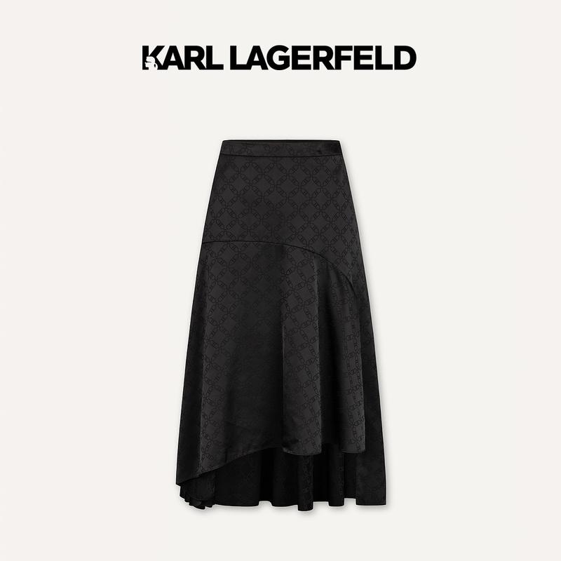 【大可专属】KARL LAGERFELD卡尔拉格斐春荷叶边伞摆半裙E42W1216