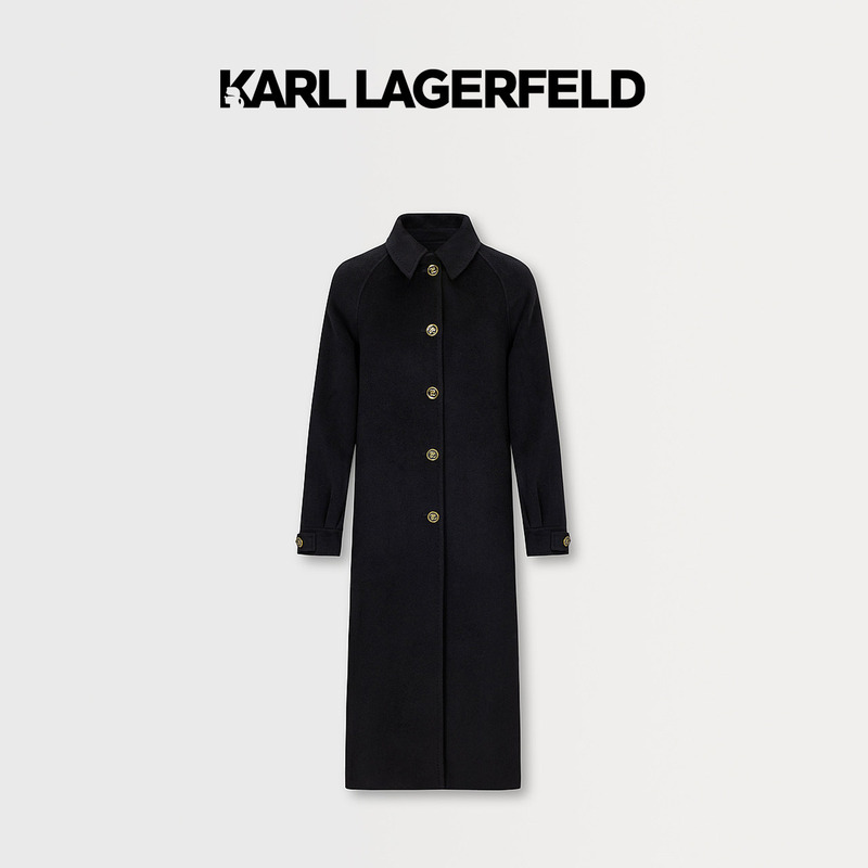 【官方】KARL LAGERFELD卡尔拉格斐秋冬新款长款大衣老佛爷237W1563