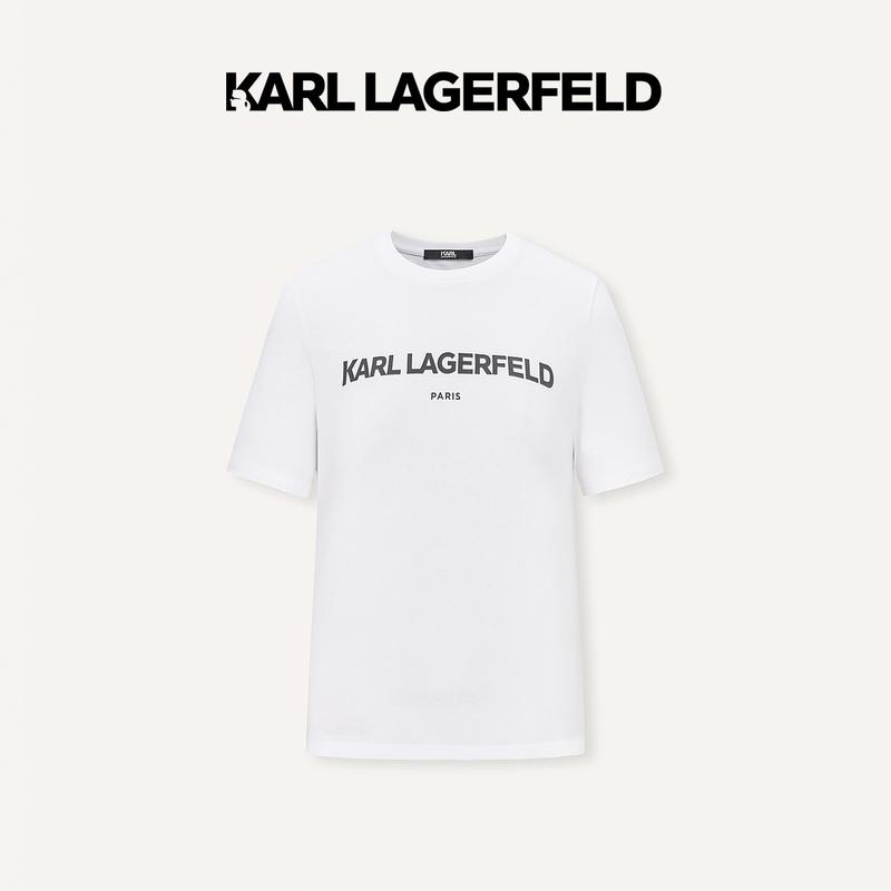 【星线好物】KARL LAGERFELD2024春KLlogo印花T恤242E1731
