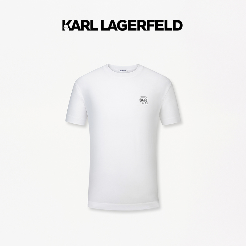 【官方男装】KARL LAGERFELD卡尔拉格斐纯棉百搭T恤1K1E30602800