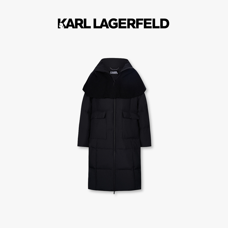 KARL LAGERFELD卡尔拉格斐2025冬季新款贴袋羽绒服老佛爷K27L4046
