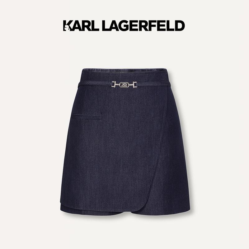 【大可专属】KARLLAGERFELD2024春链条装饰短裤E41W1022