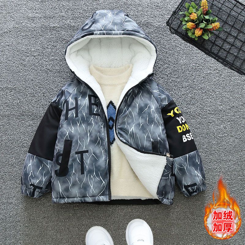 外套秋冬装2023新款中大儿童加绒加厚棉衣洋气女童派克服风衣D81