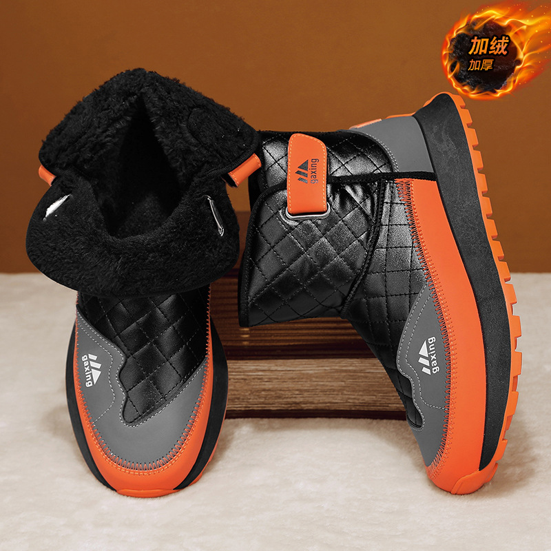 回力瑞雪地靴男款冬季高帮防寒防水加绒加厚保暖防滑劳保棉鞋男