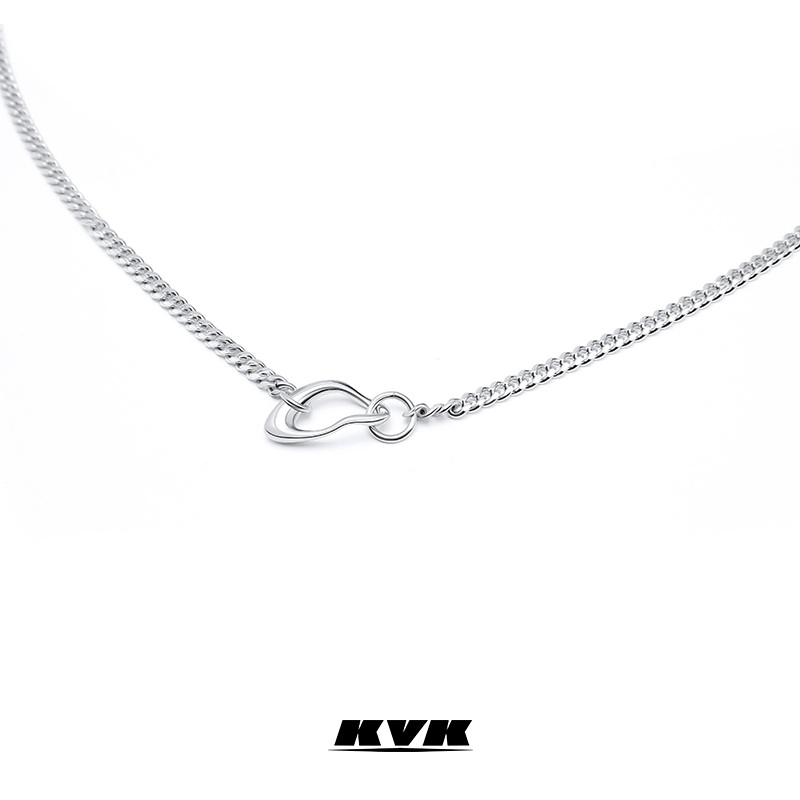 KVK 铜合金项链 小众设计感锁骨链轻奢气质饰品简约高级项链女ins
