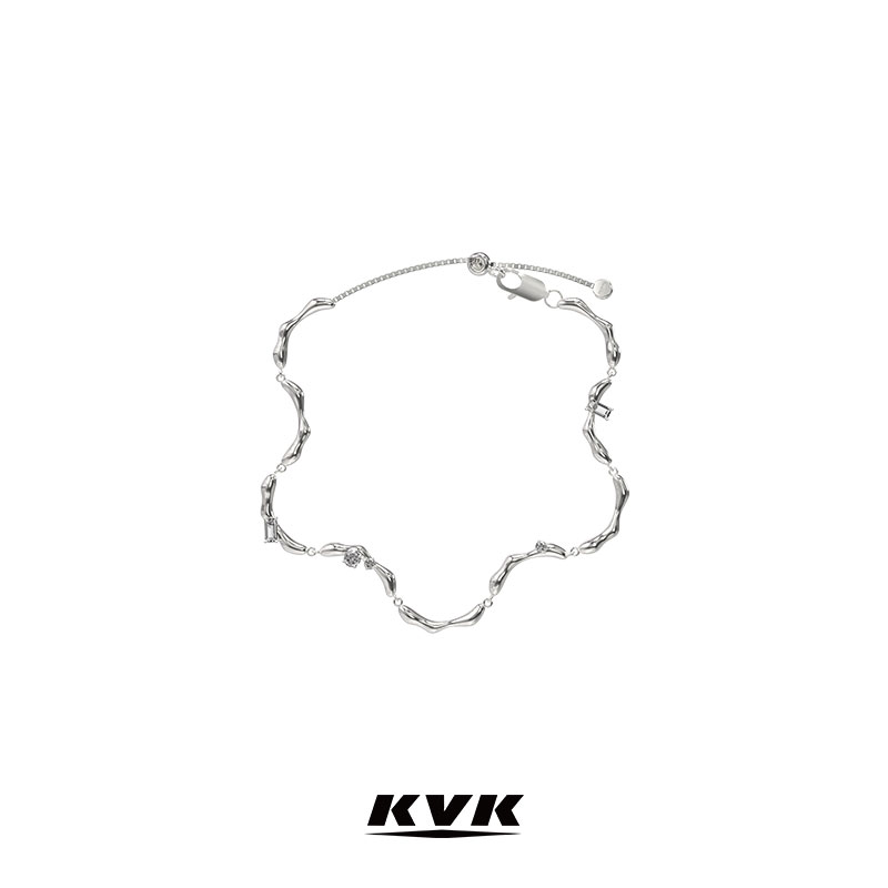 KVK 铜合金手链 云手 链高级感简约百搭款手链轻奢小众个性设计感