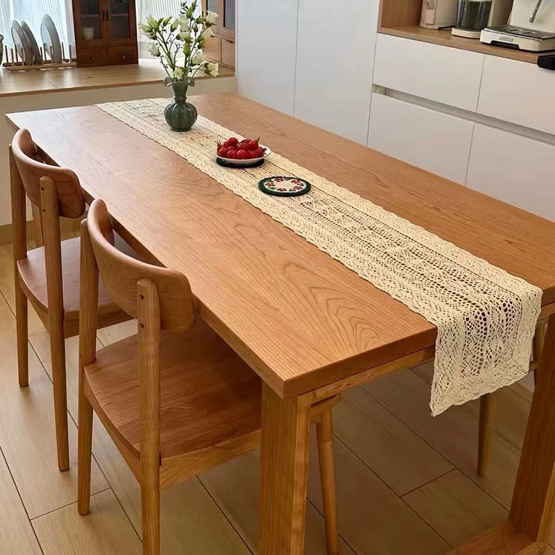 北美樱桃木原木莫比恩桌悬浮餐桌书桌茶桌办公桌北欧风轻奢风