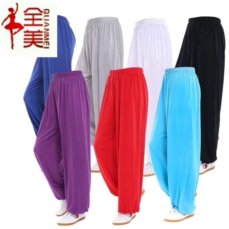 太极服冰丝太极裤练功裤大码薄款男女款灯笼裤太极武术裤拳春夏季