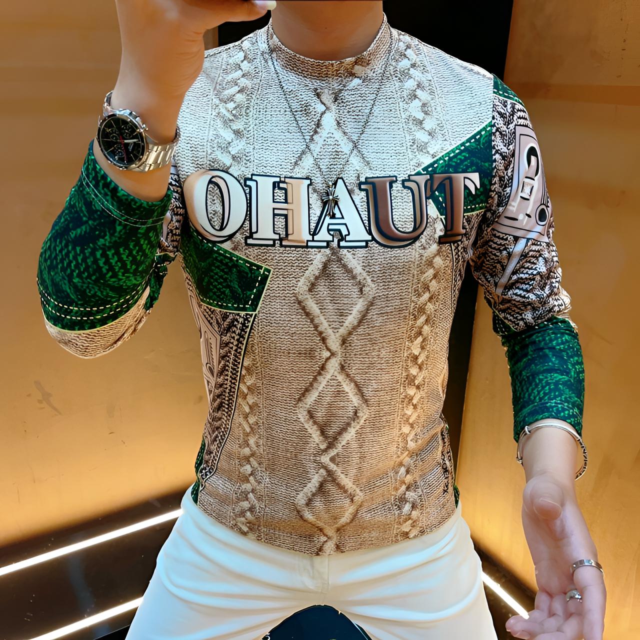 卫衣春款男上衣打底衫休闲卫衣长袖网红时尚百搭潮流圆领暖男士