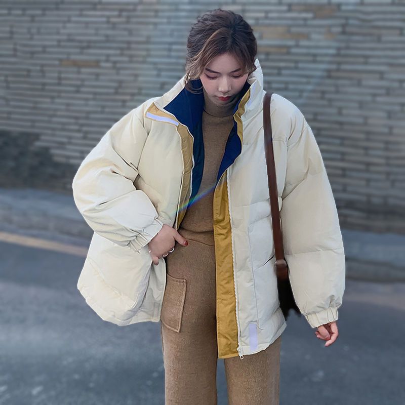 羽绒服棉服女2023新款韩版宽松港风学生ins面包服加厚棉衣冬季外