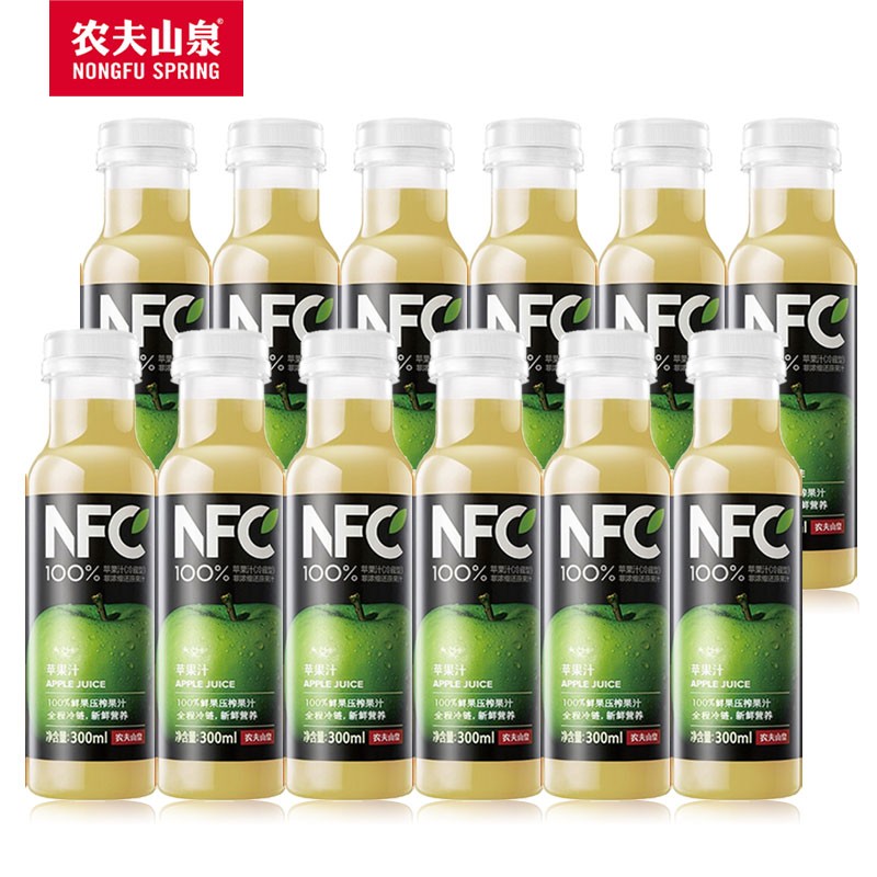 农夫NFC鲜榨苹果混合汁果汁冷藏型100%多口味 300ml*12瓶
