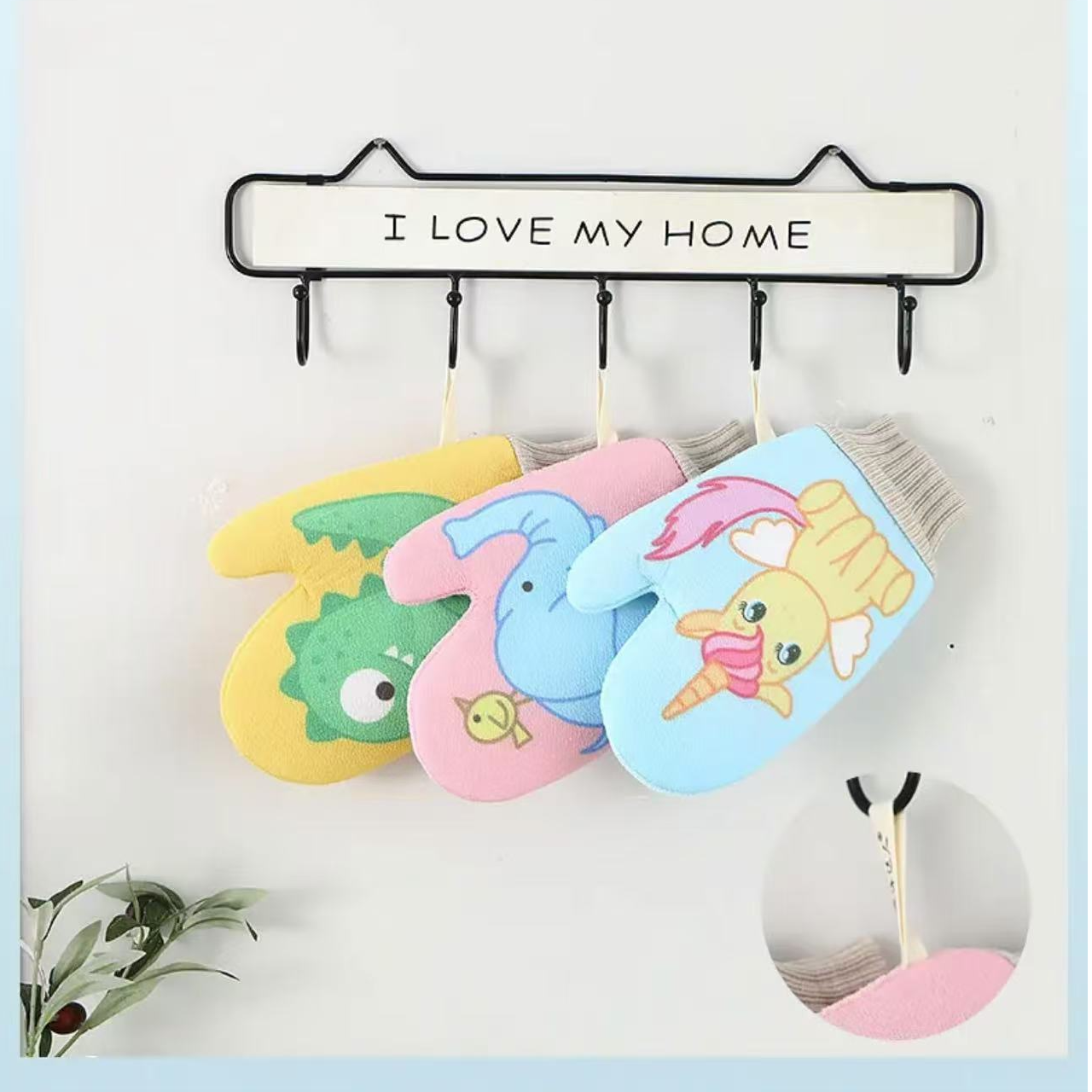 爱沐达人搓澡巾双面细纹去污儿童可爱款