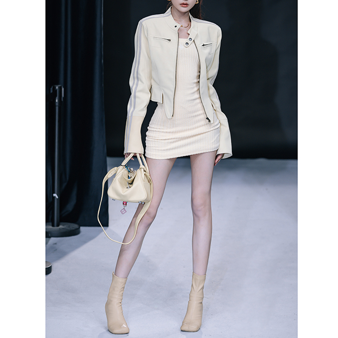 【花粉专享】辣妹针织包臀短裙设计感纯欲性感气质修身显瘦抹胸裙