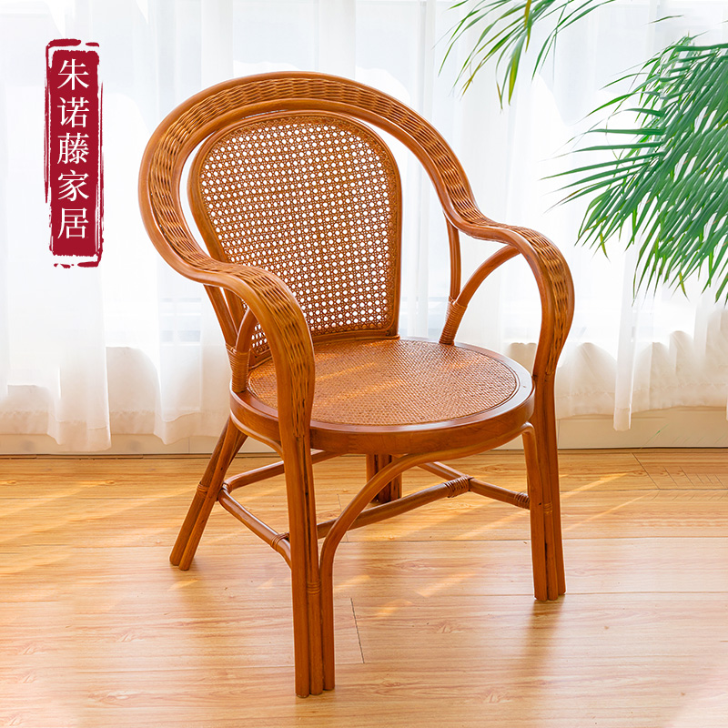 田园藤椅天然真藤手工编织阳台三件套休闲单人靠背腾椅子藤器藤艺