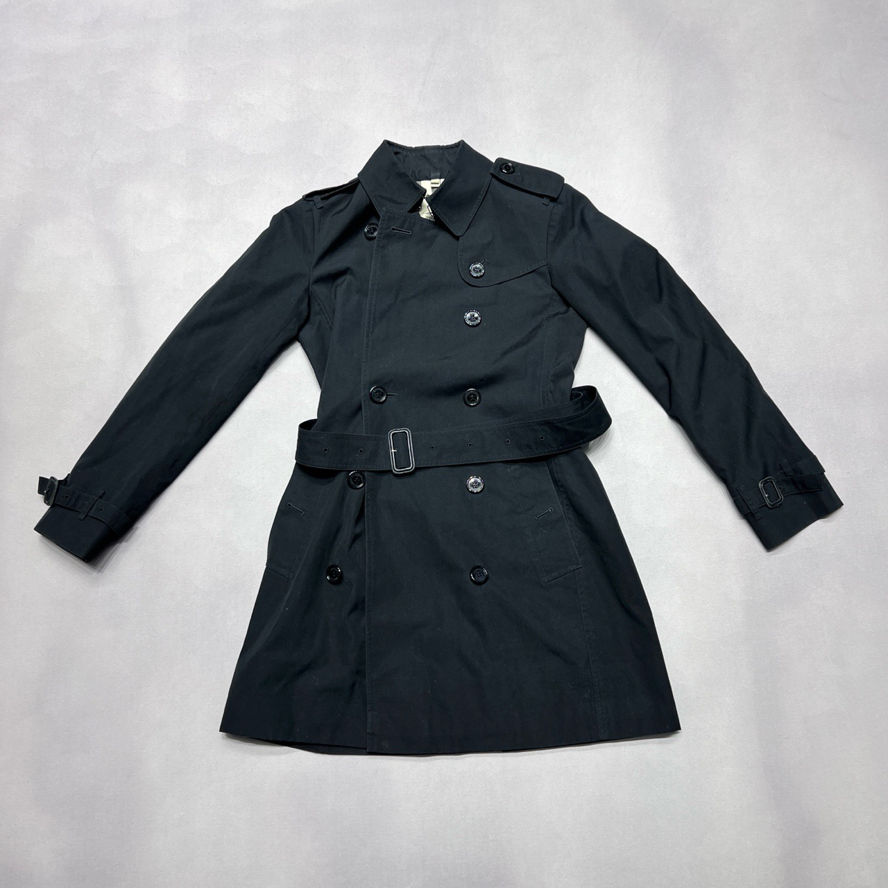 Burberry/博柏利 翻领双排扣腰带款风衣外套 98新/2码