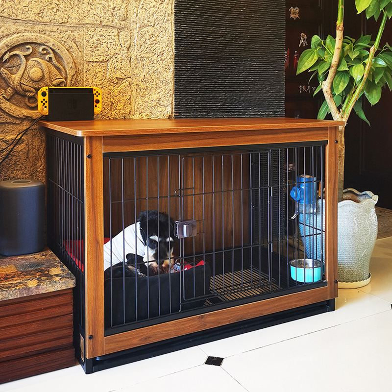 狗笼子木质宠物室内柴犬泰迪中型小型犬围栏家用带厕所隔离猫兔笼